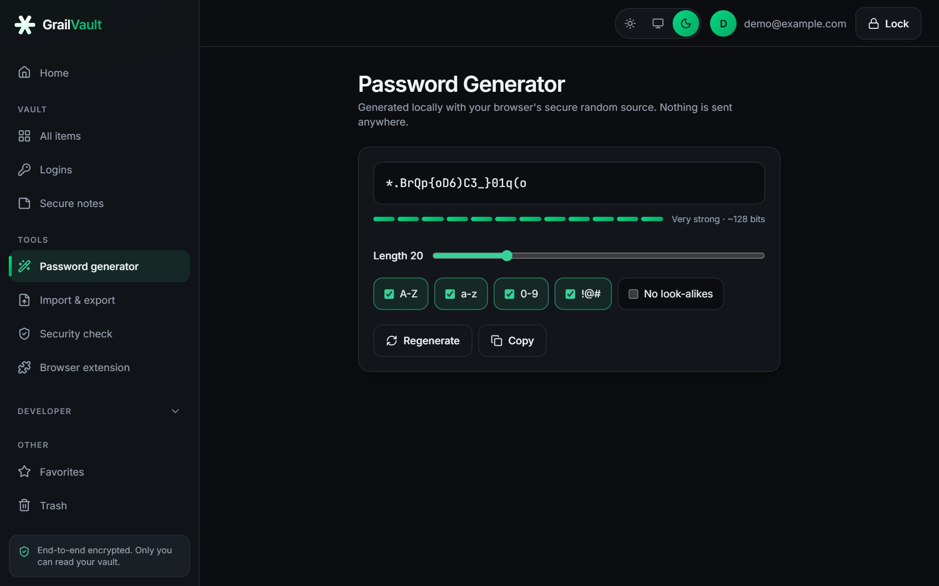 The password generator