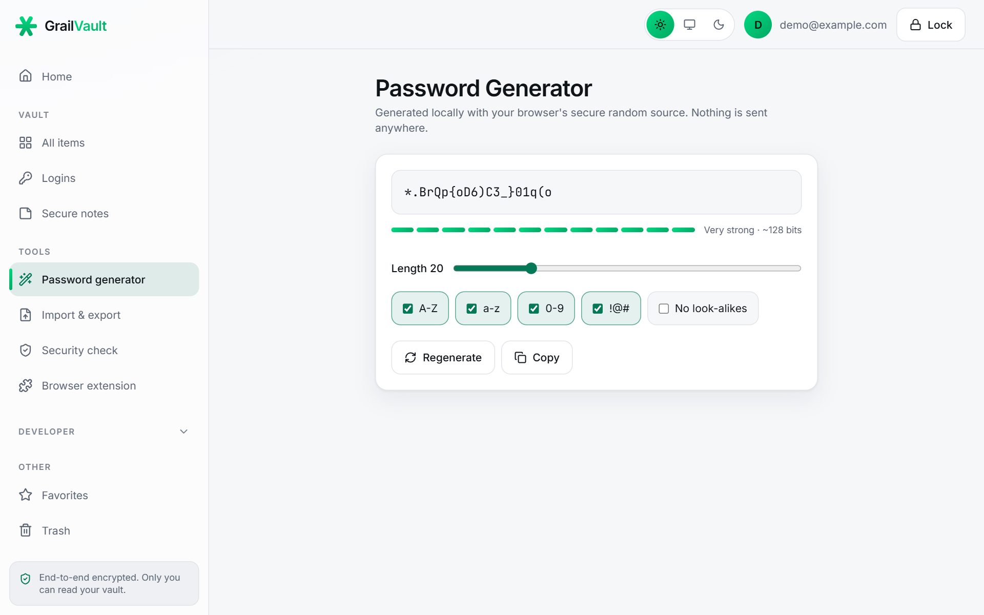 The password generator