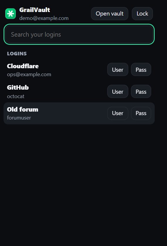 The extension's toolbar popup