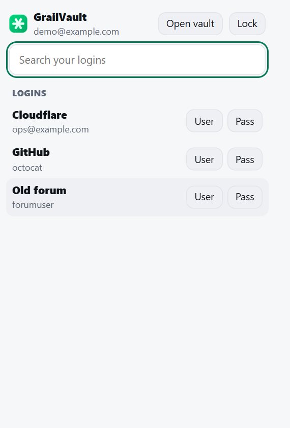 The extension's toolbar popup